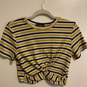 Zaful Striped Crop Top